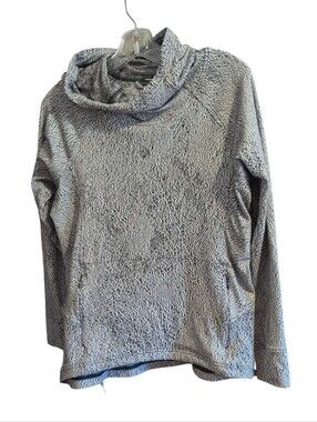 Lululemon Cozy Cowl Neck Sweatshirt Women’s 8 Black White Speckled Pullover
